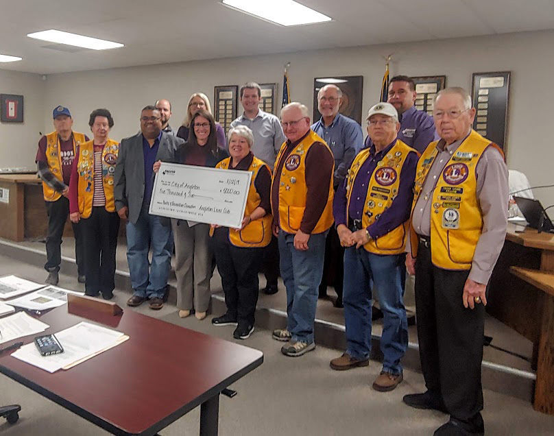 Angleton Lions Club Donates To Help Angleton Purchase Handicap Playground Equipment